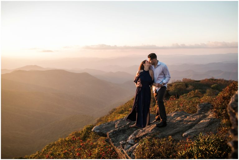 Lindsay and Steve's Engagement Photos at Craggy Gardens in NC