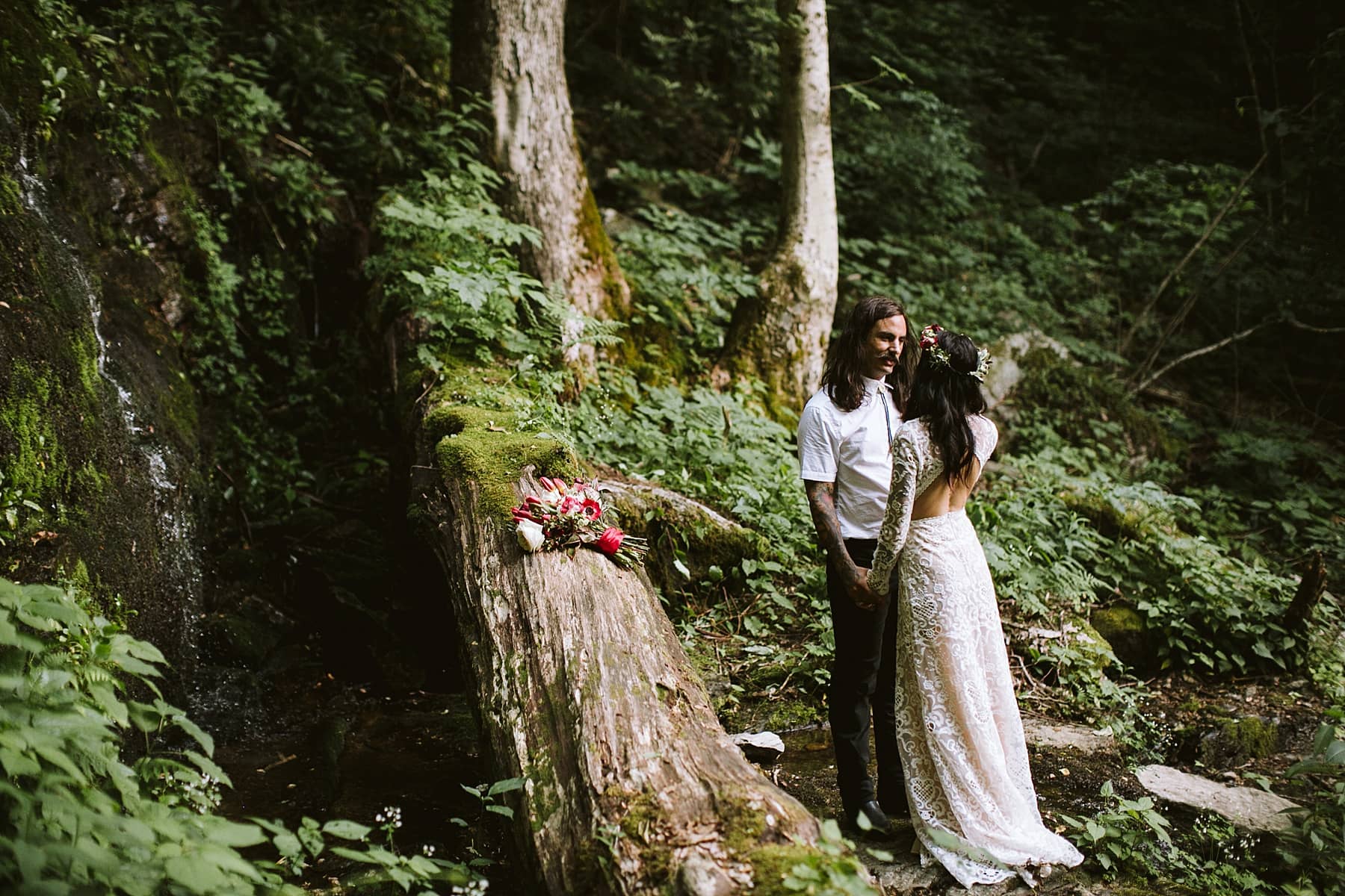 Asheville Wedding Photos, Asheville Wedding Photographer, Asheville Elopement Photos, Asheville Wedding Venues, Asheville Engagement Photographer, Secret Waterfall Elopement, Elopement Photos, Asheville Elopement Photographer, Waterfall Elopement, CarolynMariePhotography, Intimate Wedding Photos