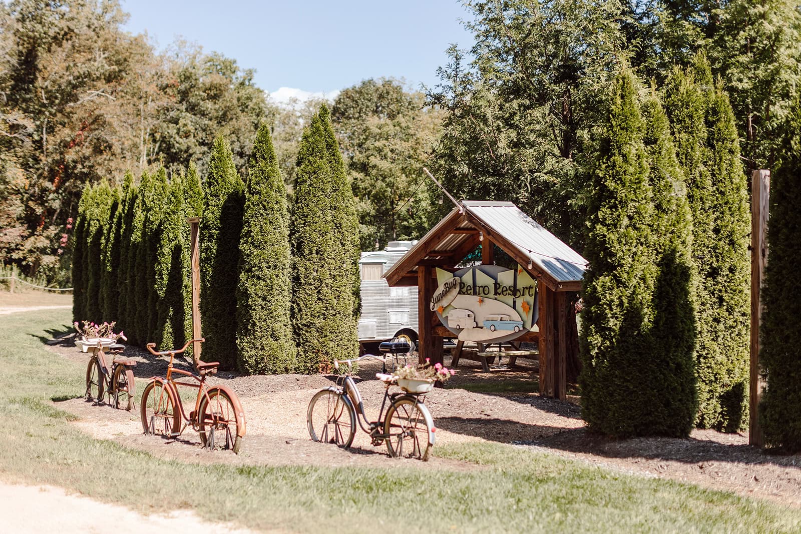 June Bug Retro Resort sign in Asheville, NC